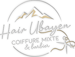 logo hair ubaye coiffeur salon barcelonette